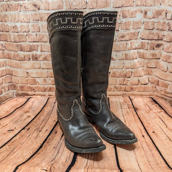 Women's Ariat SAHARA Black Western Boots Size 6.5 B - Picture 2 of 16